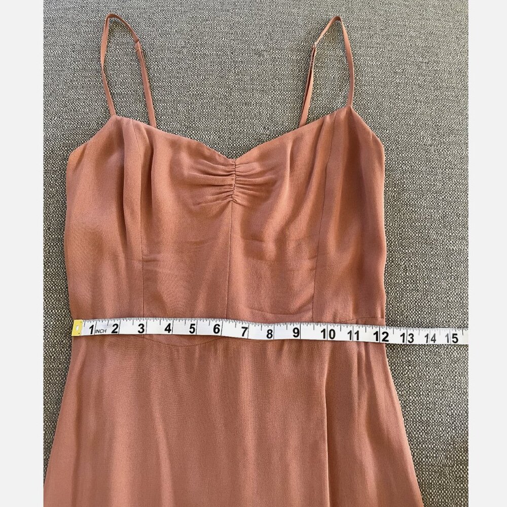 Reformation Emersyn Midi Dress in Praline Size 2 - Picture 16 of 16